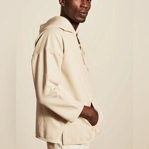 Levis Made Crafted Woven Cropped Sleeves Hoodie